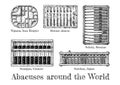 Illustration of different abacus Royalty Free Stock Photo